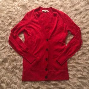 Light Red Sweater Cardigan
